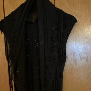 Fancy Black Dress w/Shawl